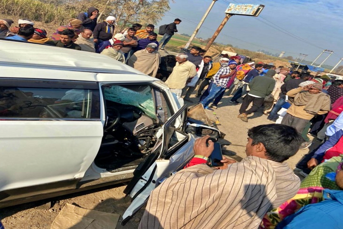 Sarpanch husband died in road accident in Rohtak