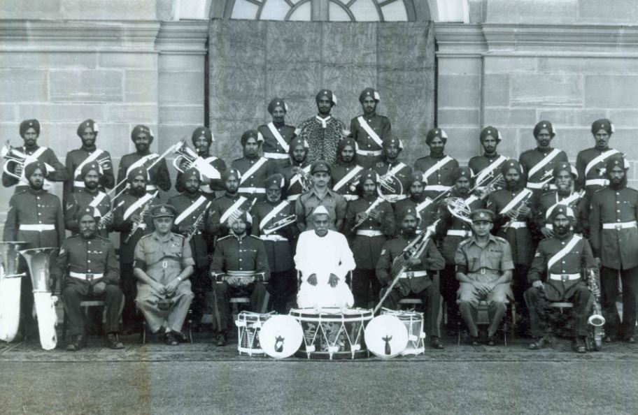 President Dr. Rajendra Prasad with the Rashtrapati Bhavan Band Regiment