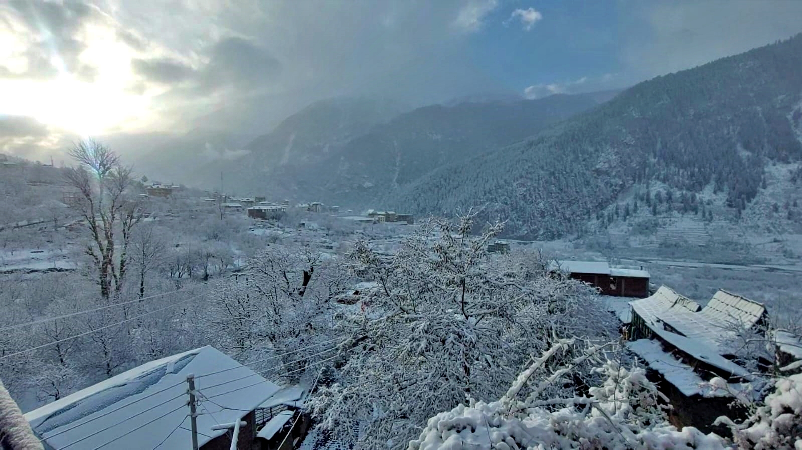 Snowfall in Himachal.
