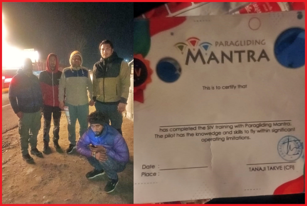 fake certificate of paragliding course