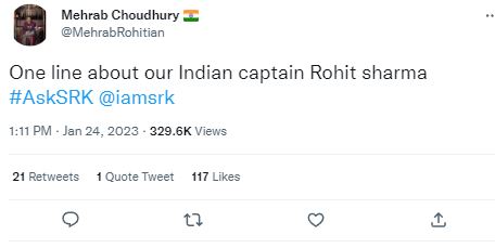 Shahrukh Khan praised Rohit Sharma