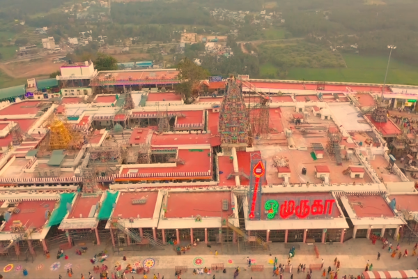 Palani Temple Kumbabhishekam:பழனி மலைக்கோவில் கும்பாபிஷேகம்- ஹெலிகாப்டர் மூலம் மலர் தூவ ஏற்பாடு