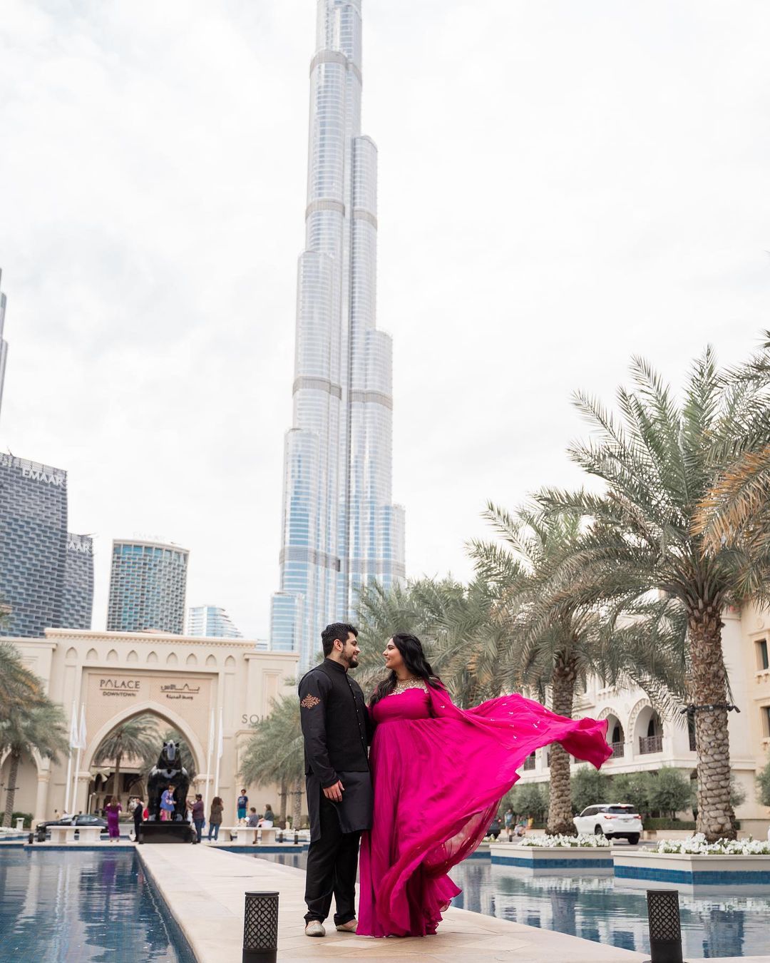 Princess Sania Mulk with husband Bilal Khalid Ahmed