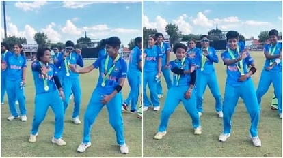 Indian womens team dancing
