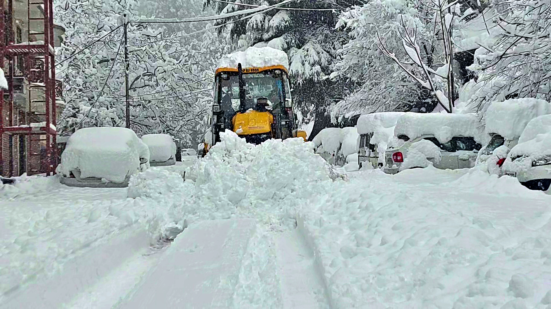 Snowfall in Kinnaur.