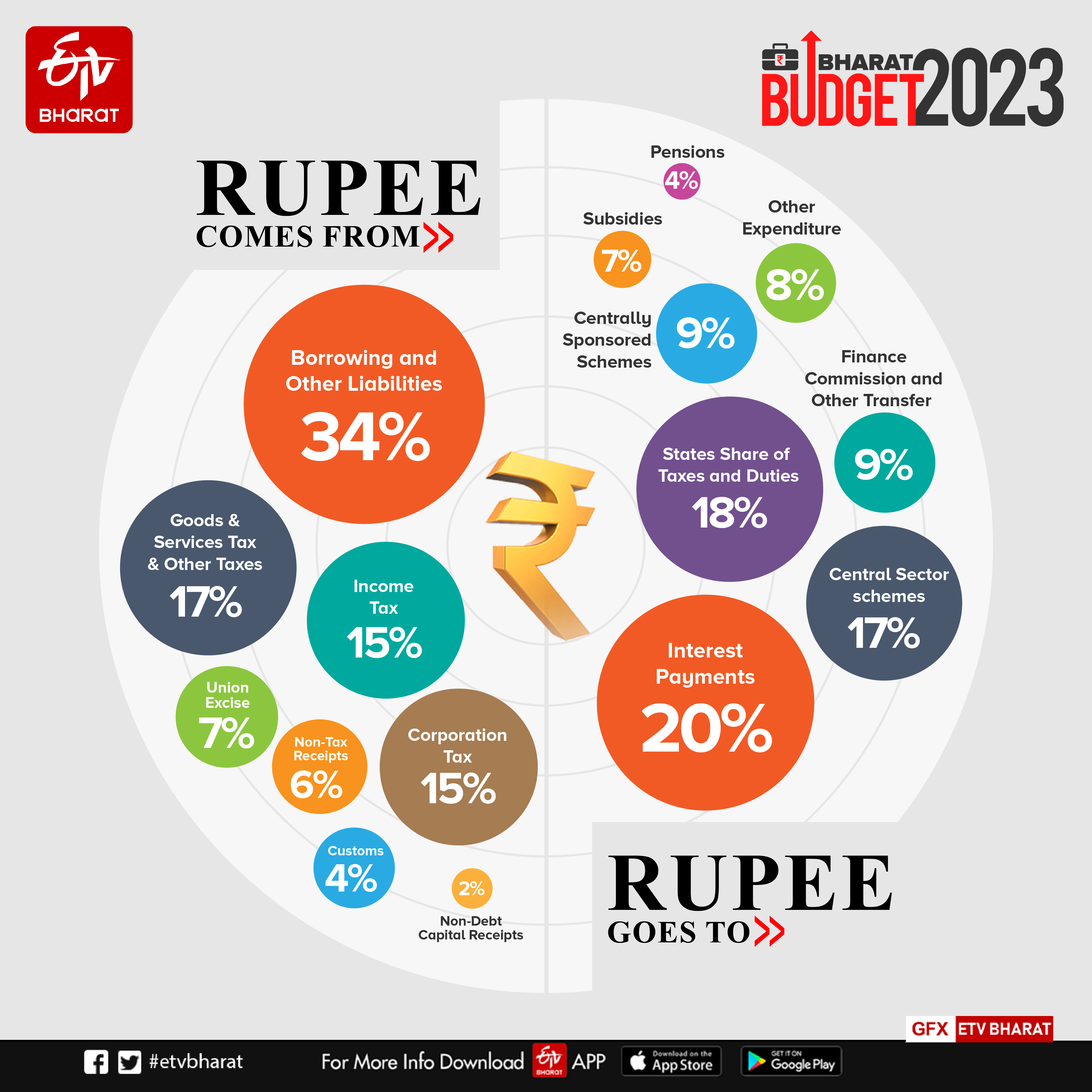 Budget 2023: Where does rupee come from and where does it go?