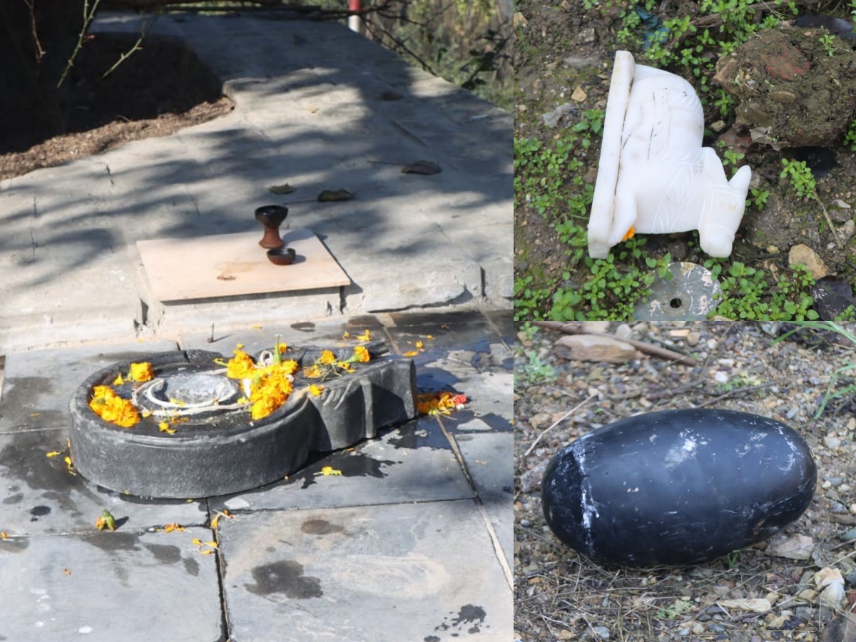 Shivling and Nandi Idol thrown in bradhiveer of Mandi