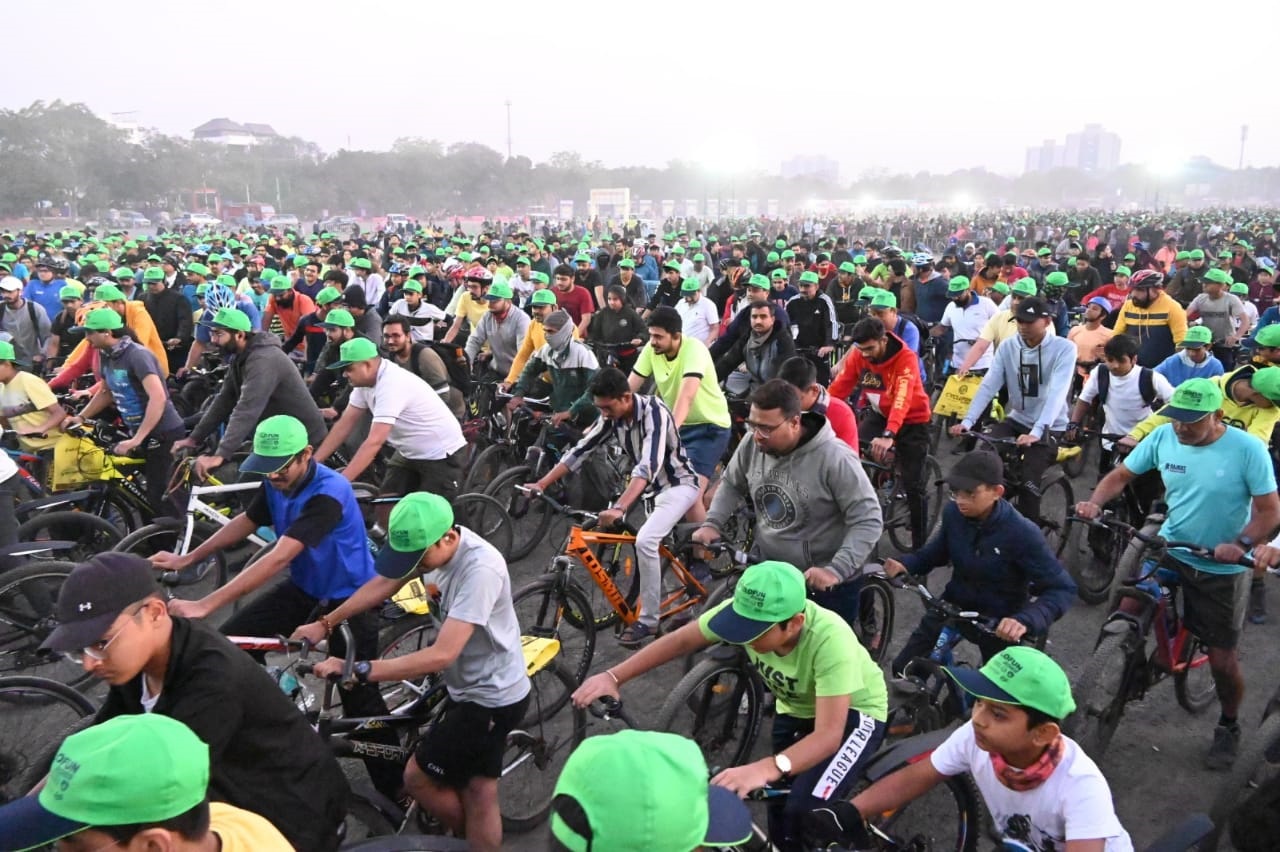 રાજકોટના 10 હજારથી વધુ સાયકલીસ્ટો સાયકલોફનમાં જોડાયા