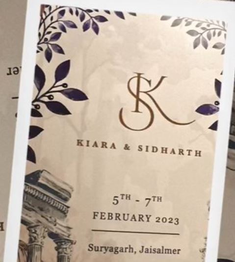 Kiara Advani and Sidharth Malhotra wedding card  Kiara Advani and Sidharth Malhotra  Kiara Advani  Sidharth Malhotra  കിയാര അദ്വാനി സിദ്ധാര്‍ഥ് മല്‍ഹോത്ര  കിയാര അദ്വാനി  സിദ്ധാര്‍ഥ് മല്‍ഹോത്ര  സിദ്ധാര്‍ഥ് കിയാര വിവാഹ ക്ഷണക്കത്ത് വൈറല്‍  SidKiara minimalistic wedding card goes viral  SidKiara wedding card design  Celebrities attend SidKiara wedding  Sidharth and Kiara shares first wedding pictures  Sidharth Kiara latest movies  SidKiara wedding card  കിയാര സിദ്ധാര്‍ഥ് വിവാഹ ക്ഷണക്കത്ത്  Kiara Advani marriage  Kiara Advani husband name