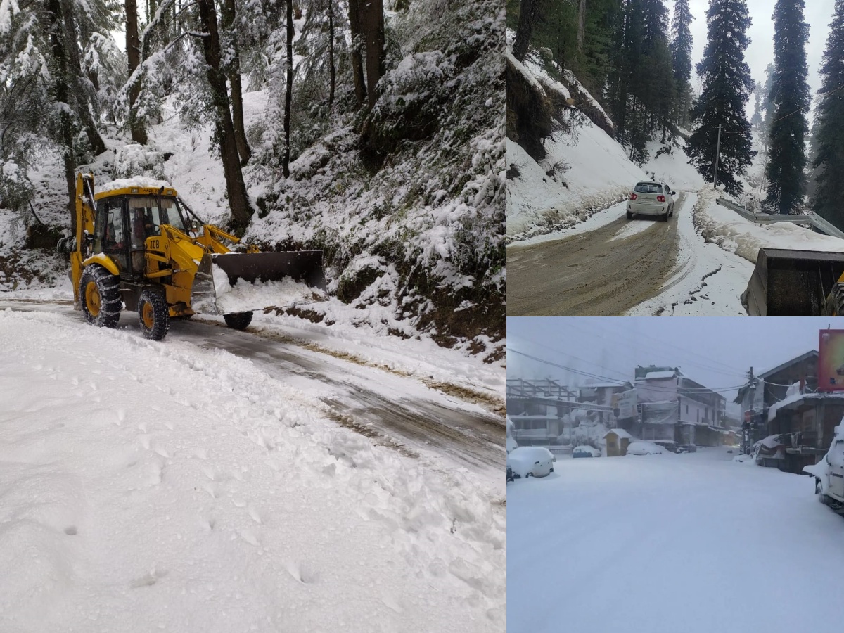बर्फबारी के बाद प्रदेशभर में कई सड़कें बंद हैं