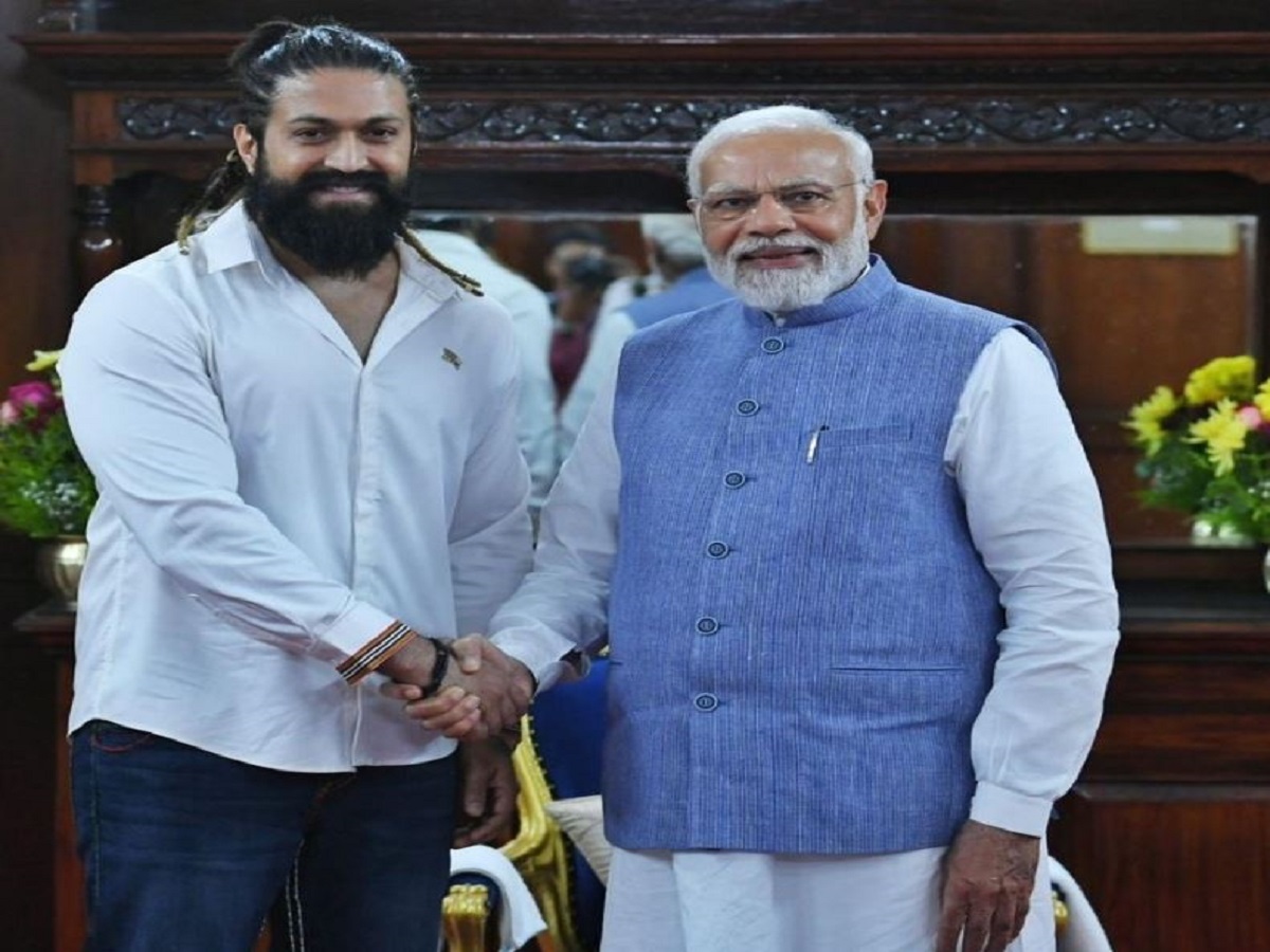 Kannada film star Yash with PM Narendra Modi