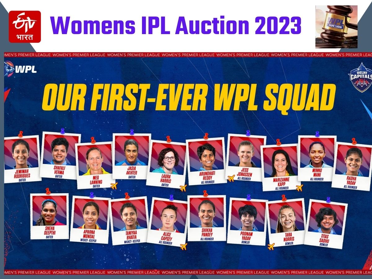 Complete Players List For WPL  2023 Delhi Capitals