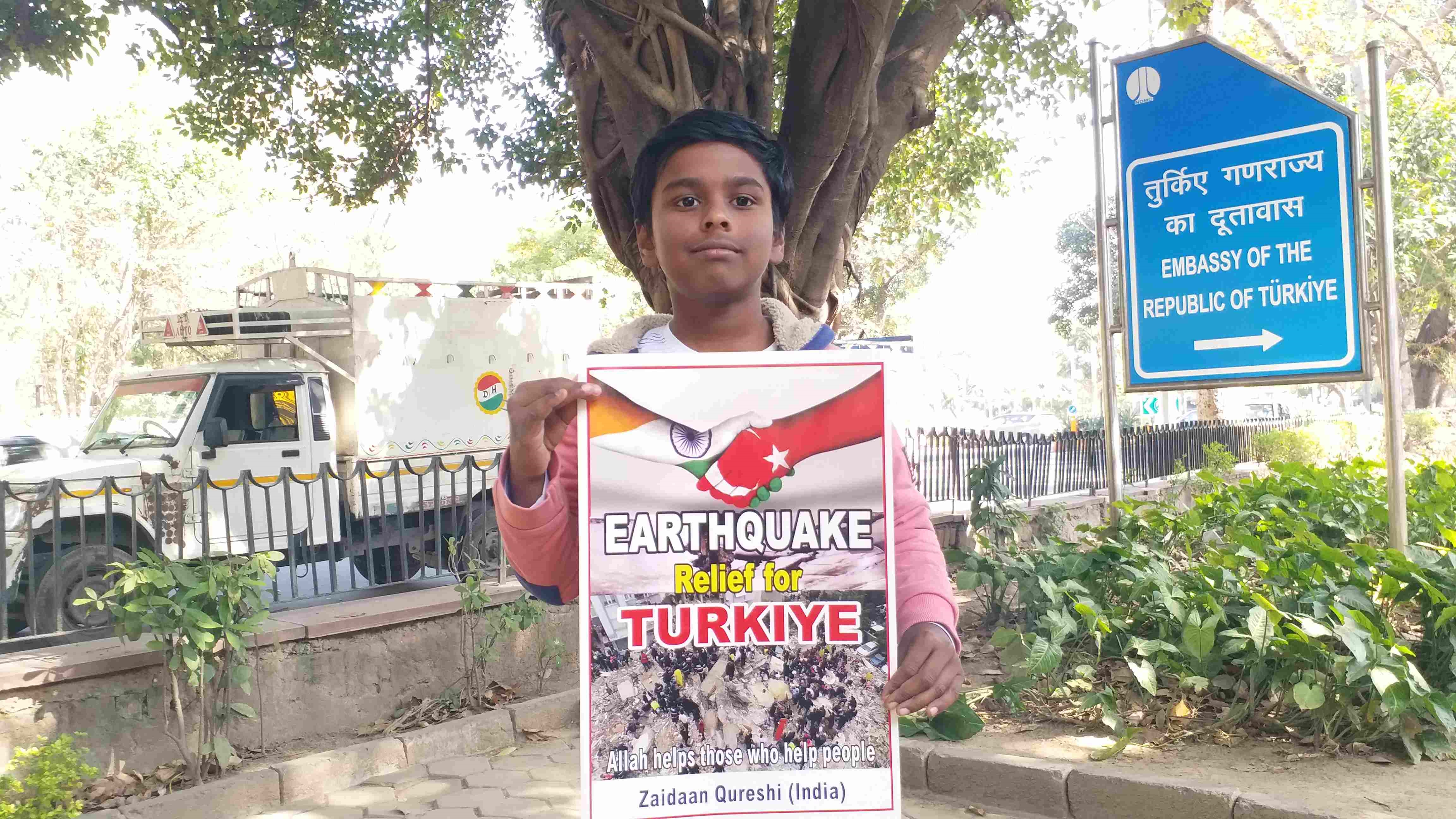 a boy donated his pocket money for turkey earthquake victims