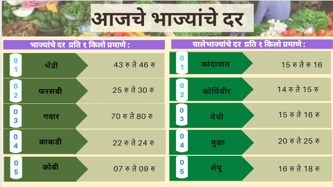 Today Vegetables Rate