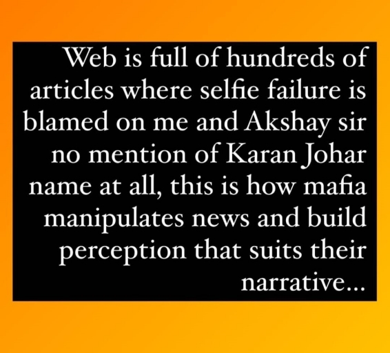 Kangana takes a dig at Karan Johar after Selfiee's disappointing opening.