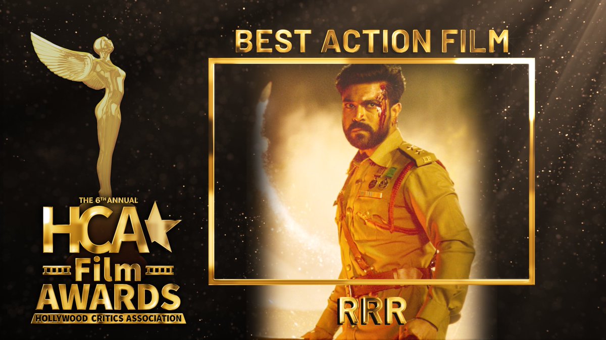 RRR wins Hollywood Critics Association Awards  RRR wins big at Hollywood Critics Awards  Hollywood Critics Association Awards  RRR wins  RRR  വീണ്ടും പുരസ്‌താര തിളക്കത്തില്‍ ആര്‍ആര്‍ആര്‍  ഹോളിവുഡ് ക്രിട്ടിക്‌സ് അവാര്‍ഡില്‍  ആര്‍ആര്‍ആറിന് ഹോളിവുഡ് ക്രിട്ടിക്‌സ് അവാര്‍ഡ്  ആര്‍ആര്‍ആര്‍  രാജമൗലി  SS Rajamouli accepts  SS Rajamouli made quite an impressive address  Rajamouli concluded by thanking the Association  Rajamouli says award for stunt choreographers  Ram Charan also present at the Awards ceremony  Naatu Naatu won Golden Globes and Critics award  More about RRR