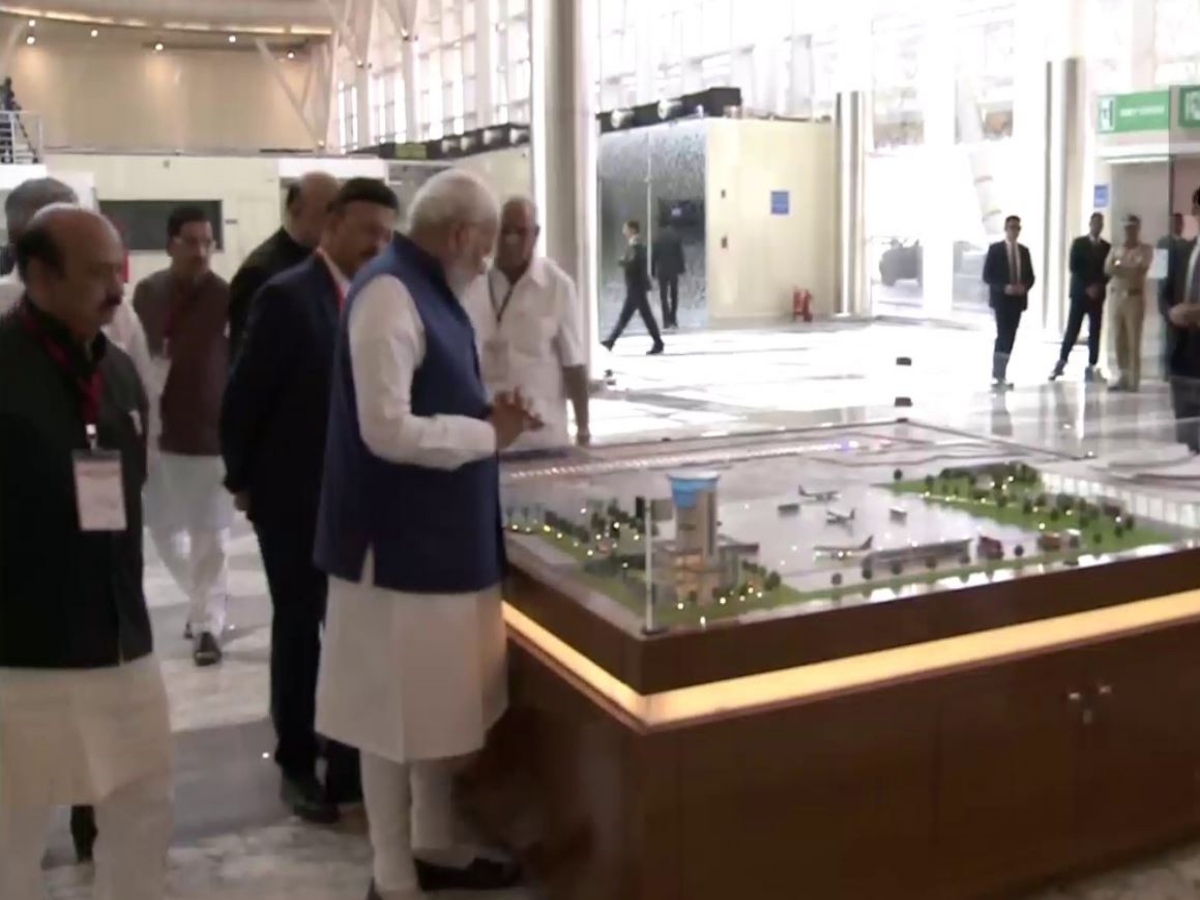 pm modi inaugurates shivamogga airport