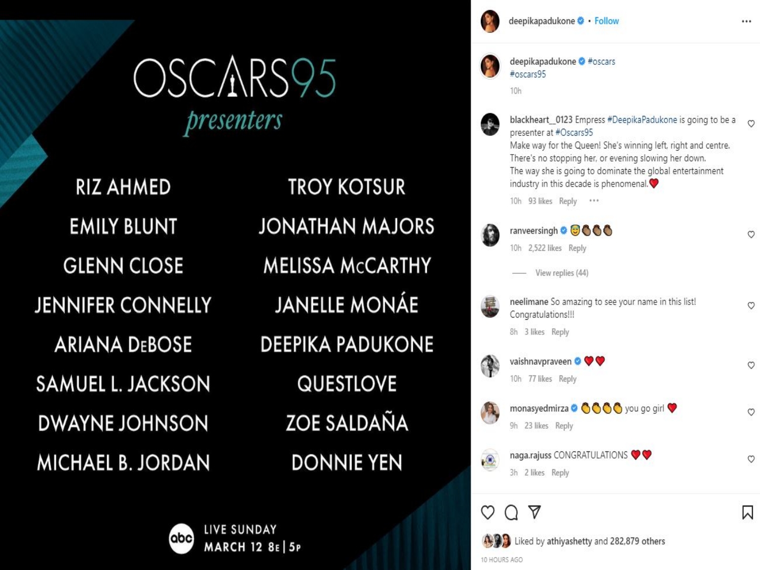 Deepika on Oscars 2023