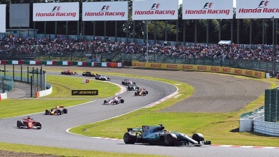 Bike Race on Formula One Track