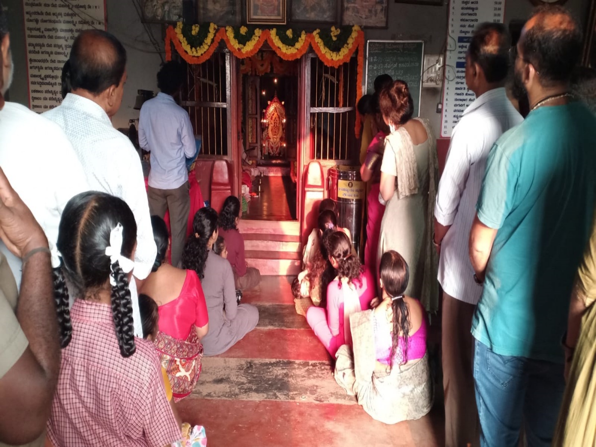 Sunlight enters into Mahalakshmi  Temple