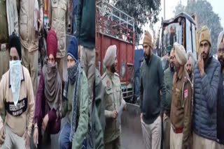 Big action of Amritsar rural police on mining mafia, 15 trucks including 2 JCB machines were arrested.