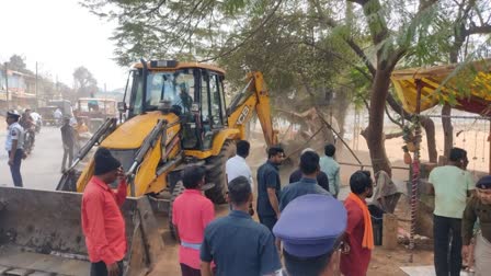 Municipal Corporation bulldozer runs