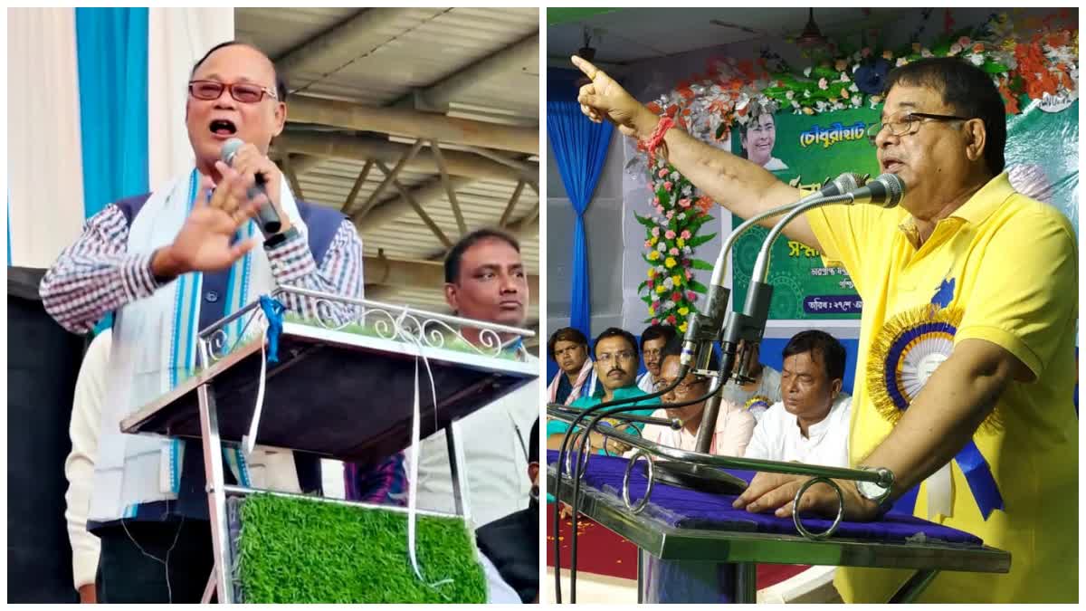 TMC MP Jagadish Barma Basunia and Udayan Guha (file pic)