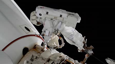 India Origin Sunita Williams steps out on spacewalk