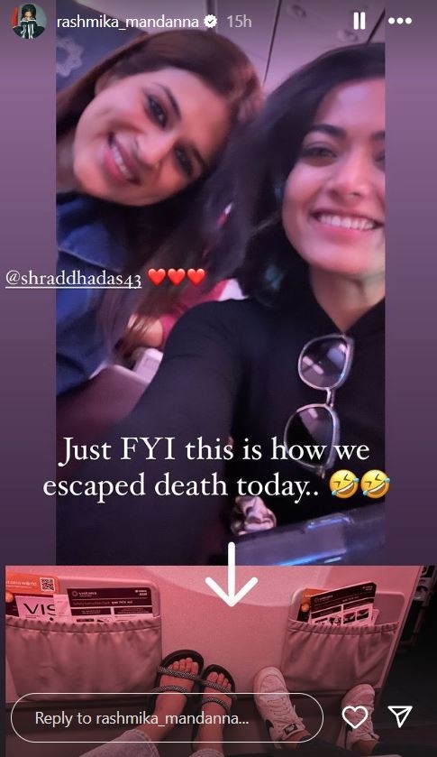 Rashmika Mandana Instagram Story