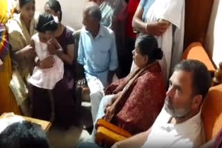 Rahul Gandhi consoles the families of those killed in the elephant attack in Wayanad