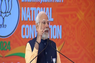 PM Modi addressingh BJP National Convention