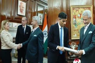 External Affairs Minister S Jaishankar on Monday met Italy's Deputy Minister of Foreign Affairs Maria Tripodi and former PM of UK Rishi Sunak