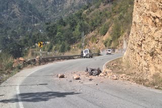 KEDARNATH HIGHWAY STONES FALL