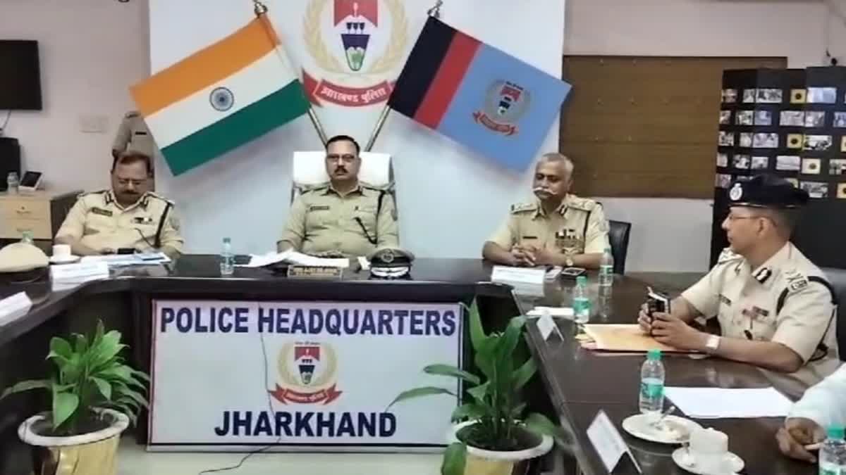 DGP Ajay Kumar Singh online meeting with police officers of five states on Lok Sabha election in Jharkhand