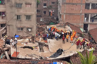 An under-construction, high-rise building, which is apparently an illegal one, collapsed at the stroke of midnight on Monday, claiming nine lives in Kolkata's Garden Reach area on Monday.