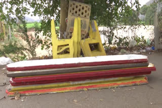 Authorities Destroyed Yellow Tables in Chandrababu House