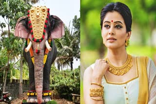 PETA  mechanical elephant to temple  actor Priyamani  Thrikkayil Mahadeva Temple