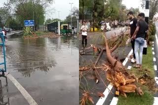 water logging near airport due to rain in Ranchi