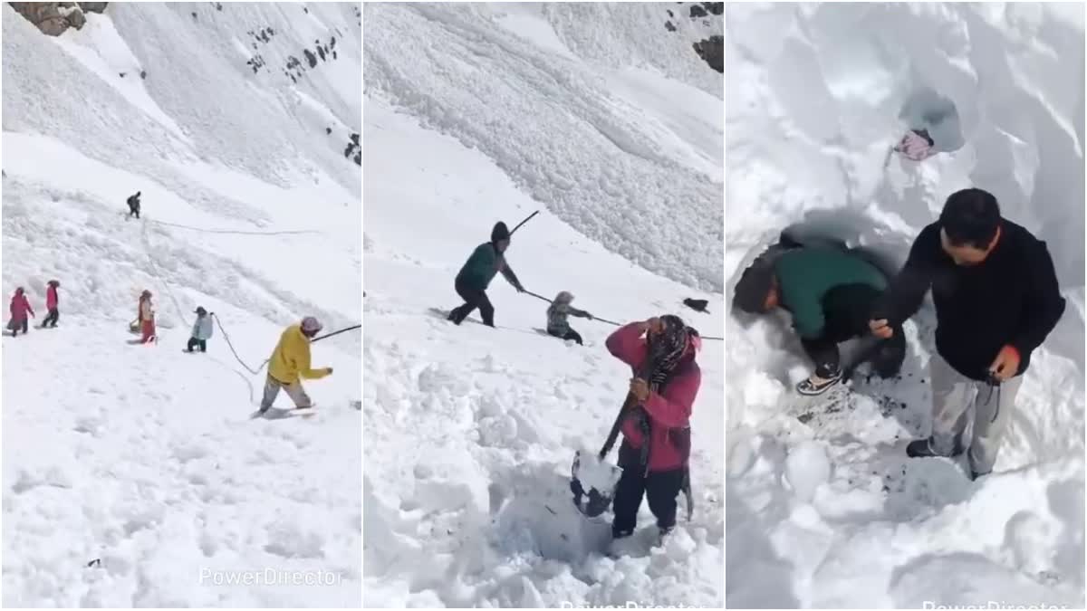स्पीति घाटी के मुद गांव में पहाड़ी से गिरा ग्लेशियर