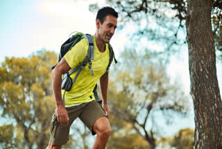 Man hiking with a backpack