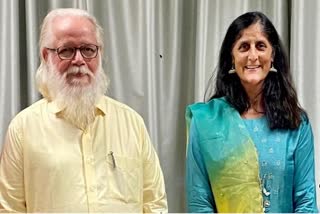 Nambi Narayanan with Sunita Williams.