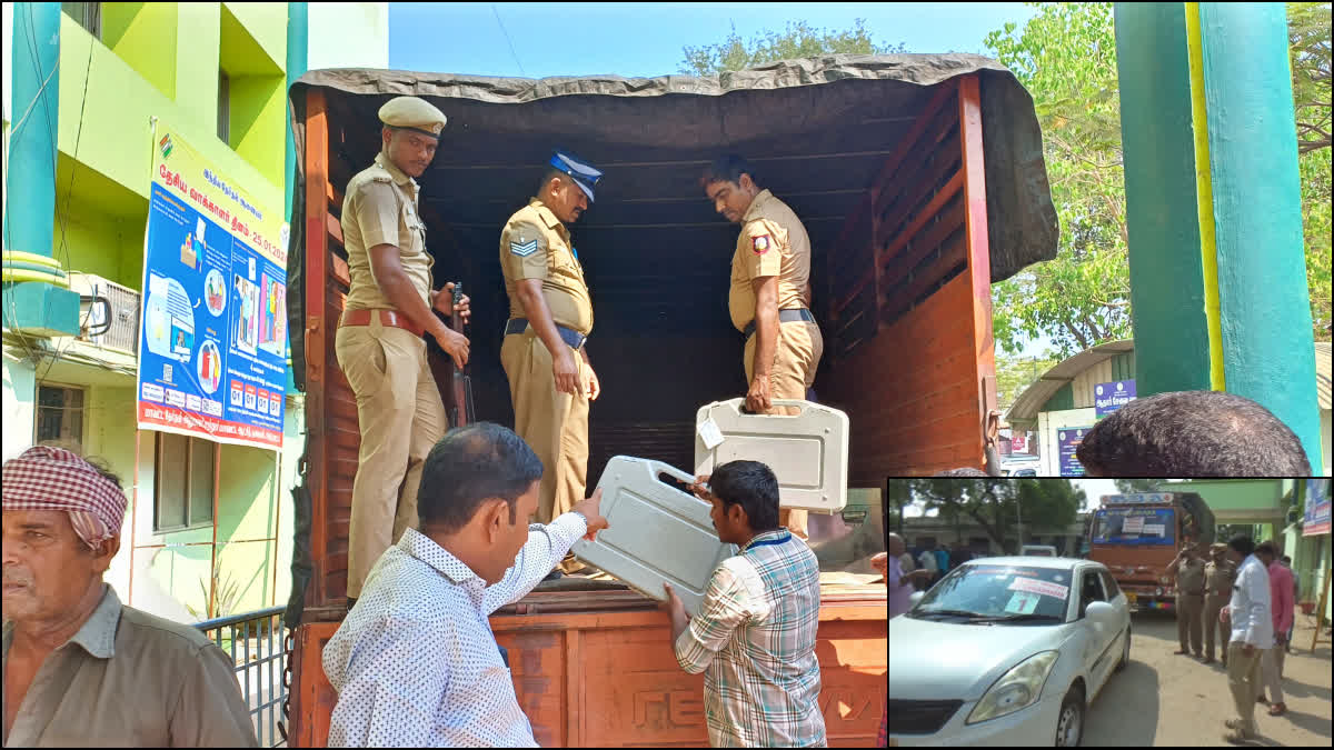 Voting machines to polling stations