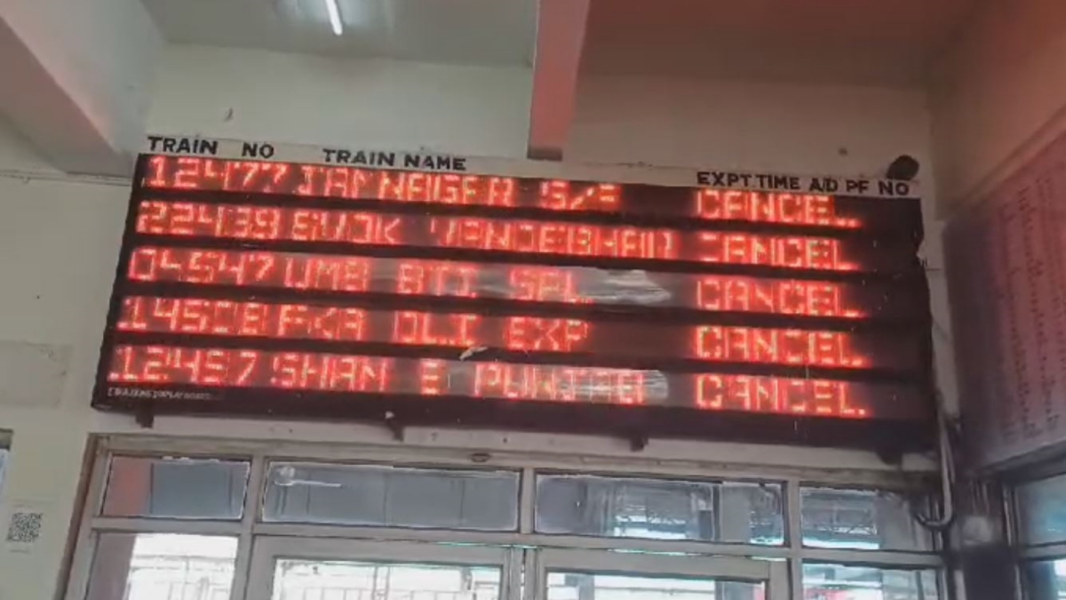 Kisan andolan 2 Update Farmers Blocked Railway Track at Shambhu Border of Haryana Punjab Train Routes Changed Know Details