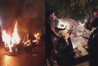 Car Caught Fire In Khanna