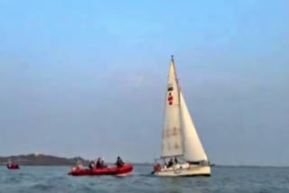 Tri-Services all-women crew completed another round of training for a challenging around-the-world blue water sailing expedition. The training expedition is culminating tomorrow with a rigorous voyage from Mumbai to Lakshadweep and back.