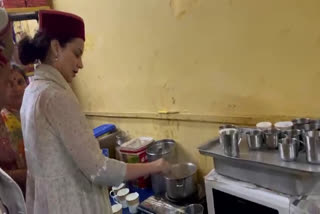 Kangana Ranaut Made Tea At Dhaba