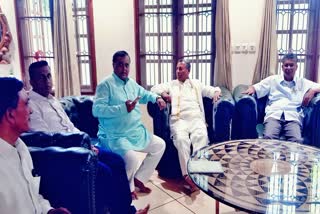 Discussions at Minister K.H. Muniyappa's house
