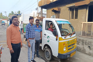 Gadag  Garbage vehicle driver  woman driver  ಕಸ ಸಂಗ್ರಹ ವಾಹನಕ್ಕೆ ಮಹಿಳೆ ಚಾಲಕಿ