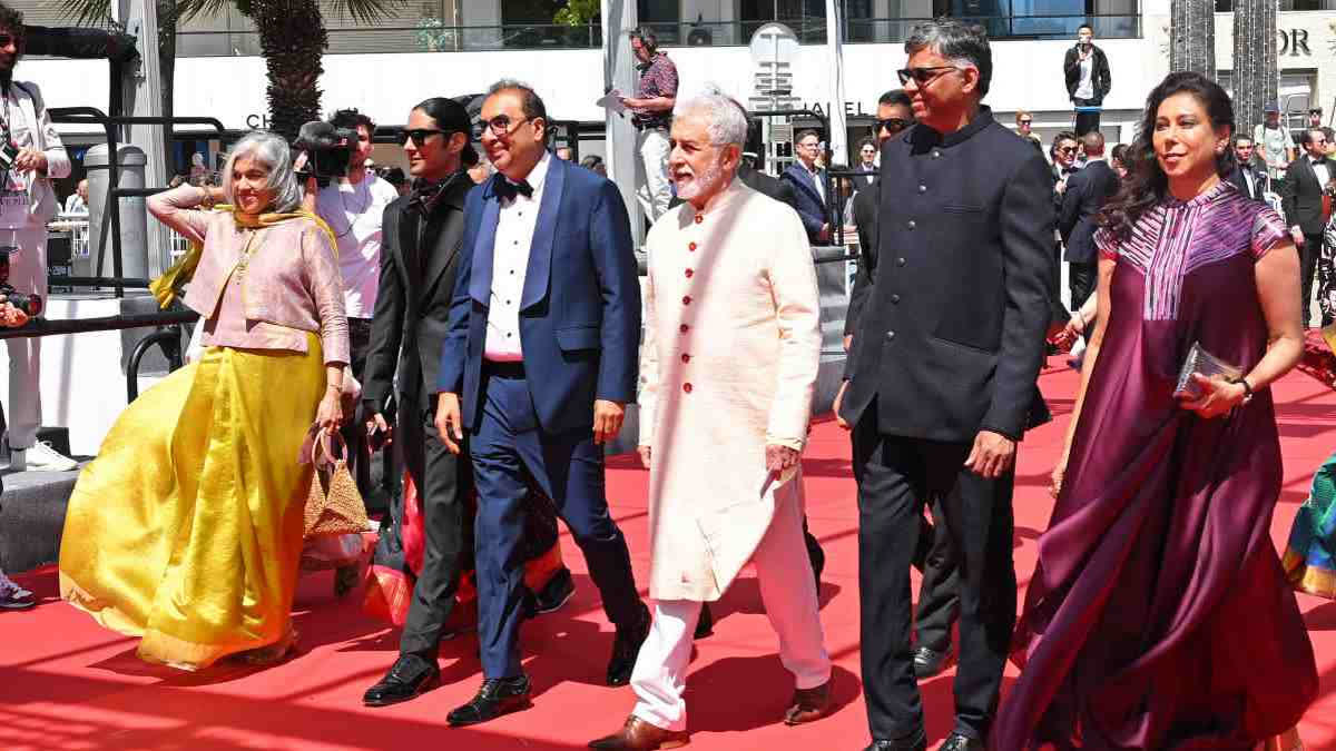 Manthan at Cannes 2024: Naseeruddin Shah, Prateik Babbar, Amul MD Jayen  Mehta Grace Red Carpet
