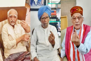 Former vice president Mohammad Hamid Ansari, former prime minister Dr Manmohan Singh, former deputy prime minister LK Advani and former Union minister Dr Murli Manohar Joshi have cast their votes using the home voting facility, the Delhi poll body said.